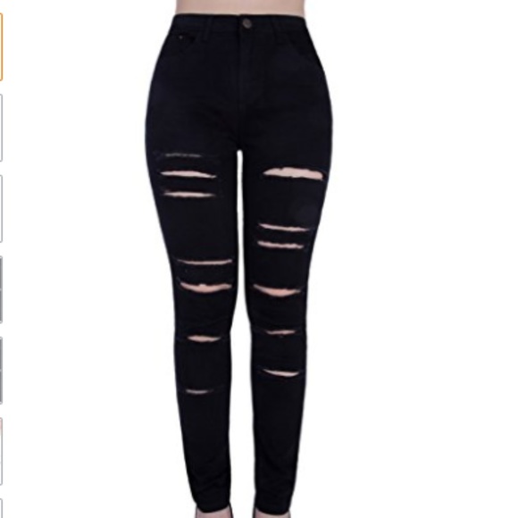 💕HP 💕DEVAN Black Distressed Skinny Jeans - Picture 2 of 6